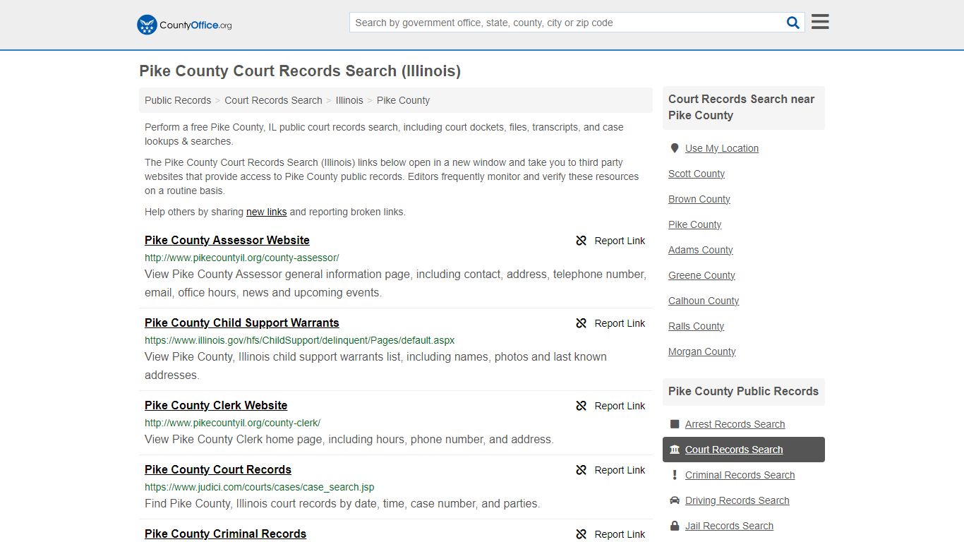 Pike County Court Records Search (Illinois) - County Office